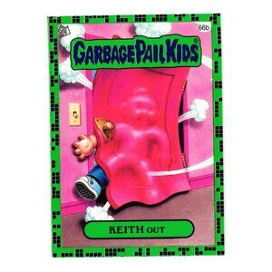 Garbage Pail Kids Lost Card 66B Keith Out Original 80s Topps Sticker Green